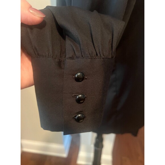 Joan Rivers "Seriously Chic Tie Neck Blouse Black Sz M (10-12) - Picture 5 of 7